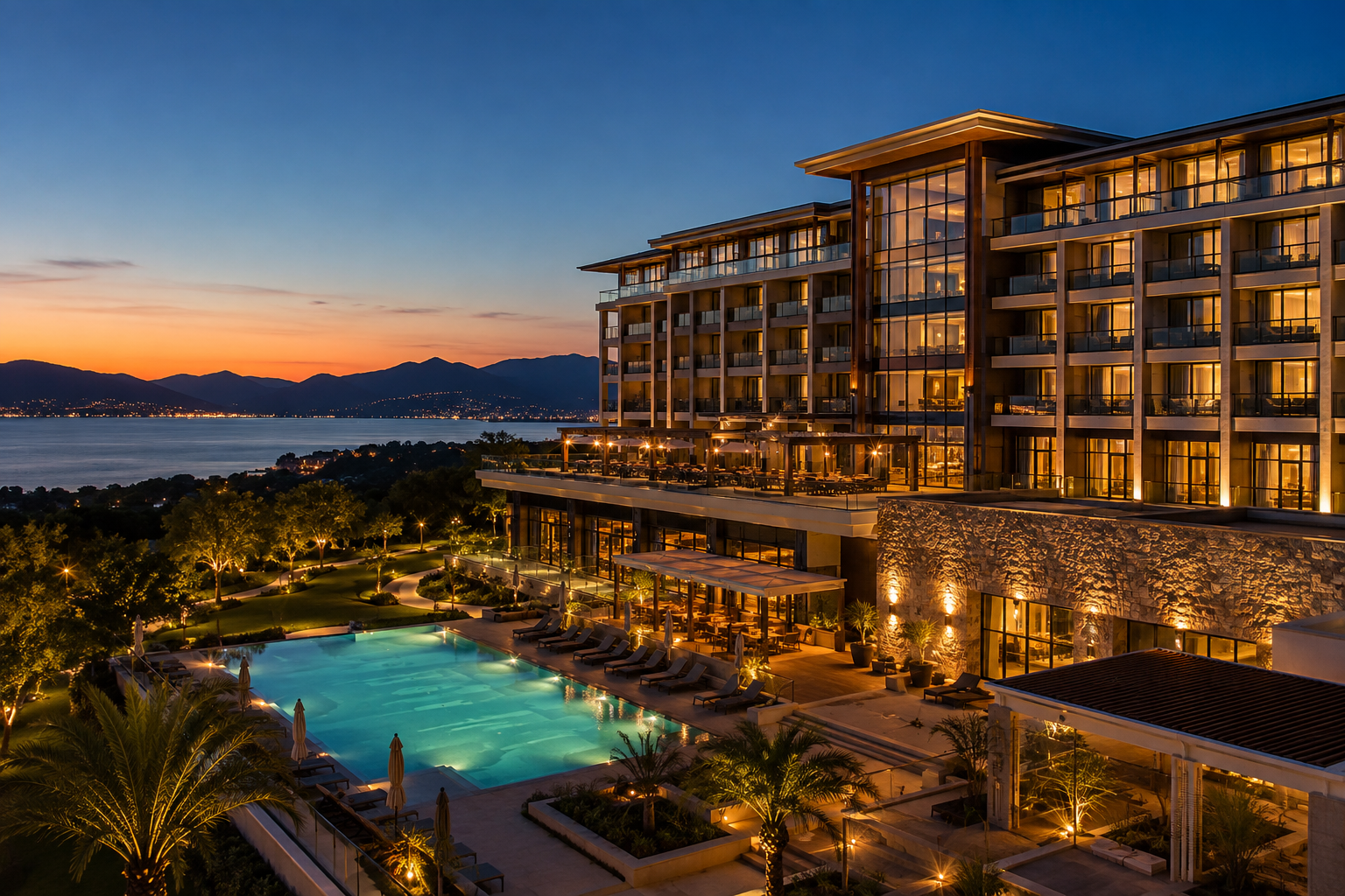 Luxury hotel and resort property representing commercial hotel financing