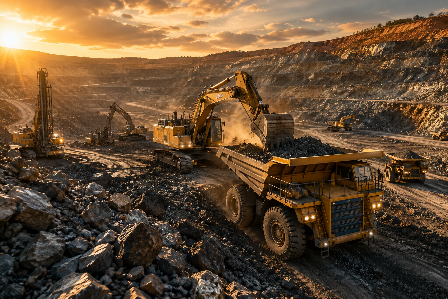 Mining operation and processing infrastructure representing commercial mining finance