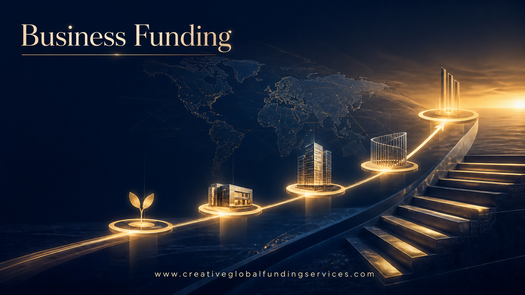 Business funding journey from startup and operating capital to growth, restructuring, DIP and exit financing through global funding markets.