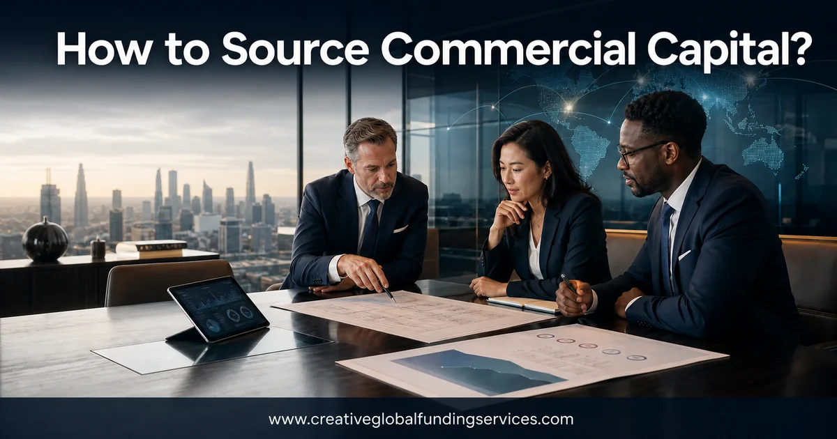 Commercial finance professionals sourcing global capital for business growth